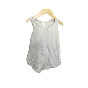Ivivva Racerback Tank Top Girls Size 4 Gray Lightweight Activewear Stretch